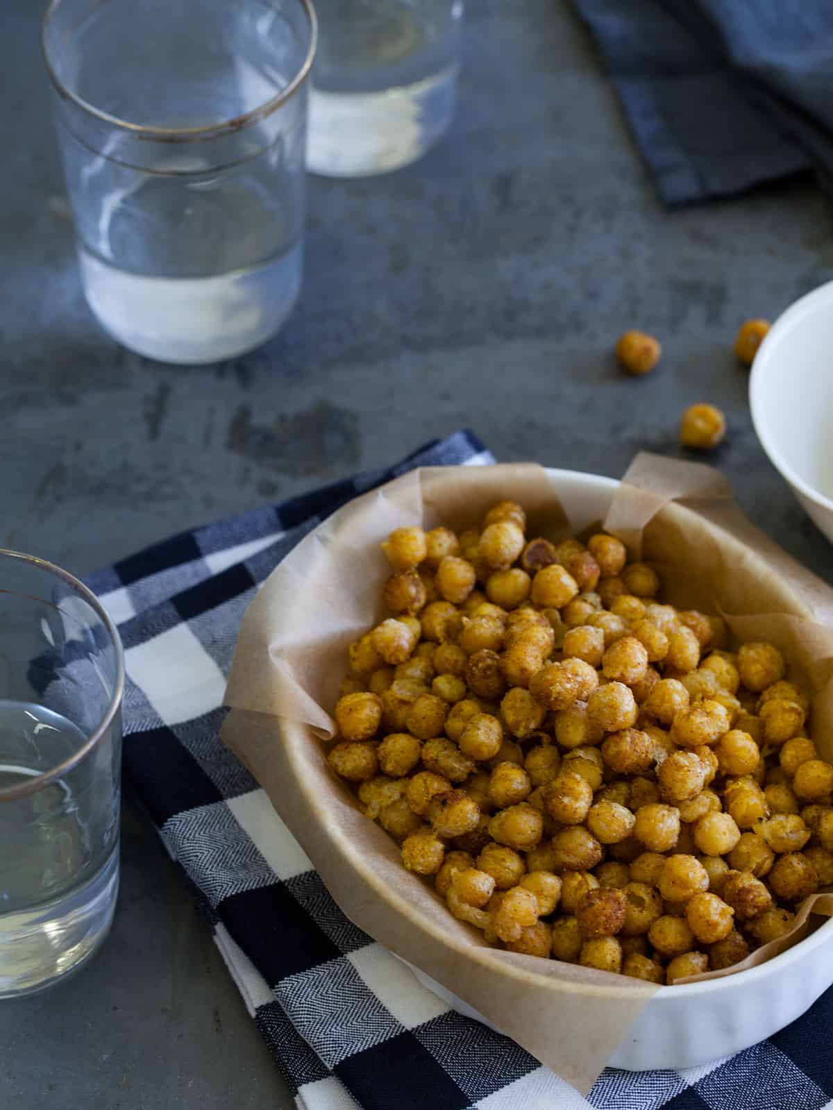 Curry Fried Chickpeas Snack recipe Spoon Fork Bacon
