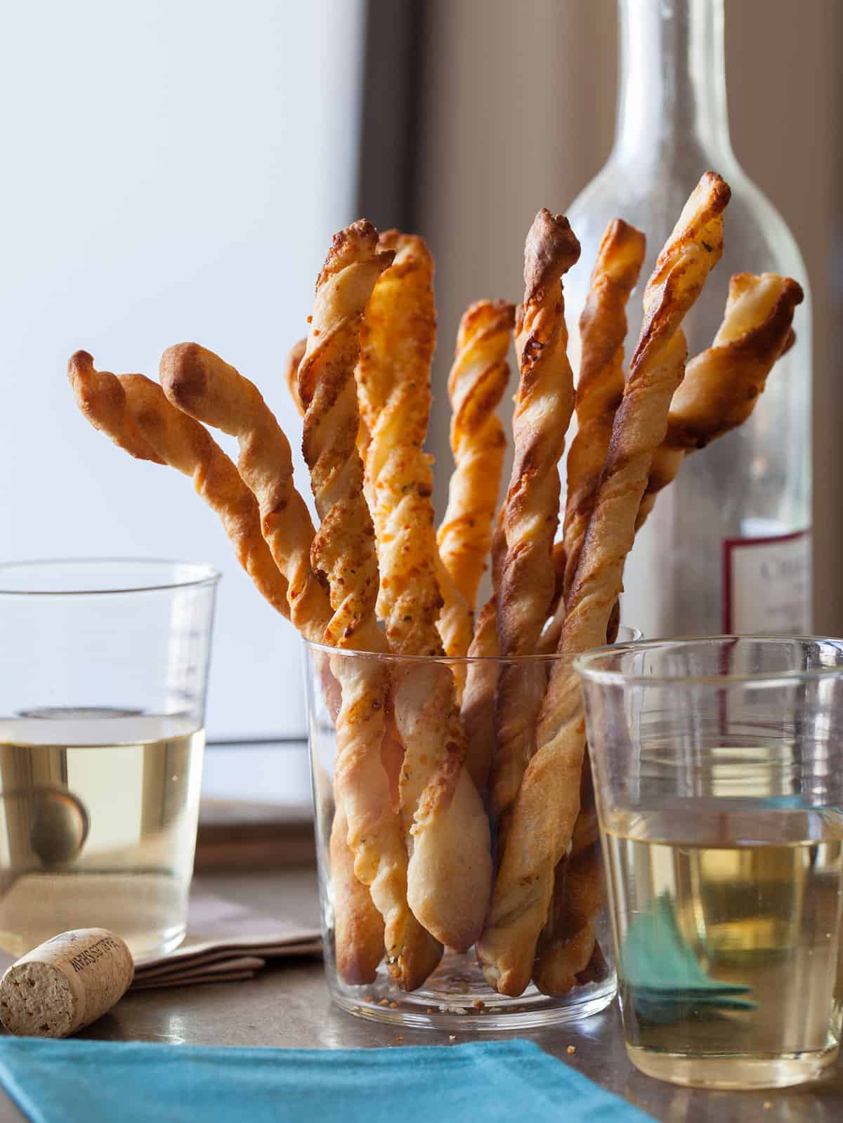 Parmesan Garlic Straws Appetizer recipe Spoon Fork Bacon