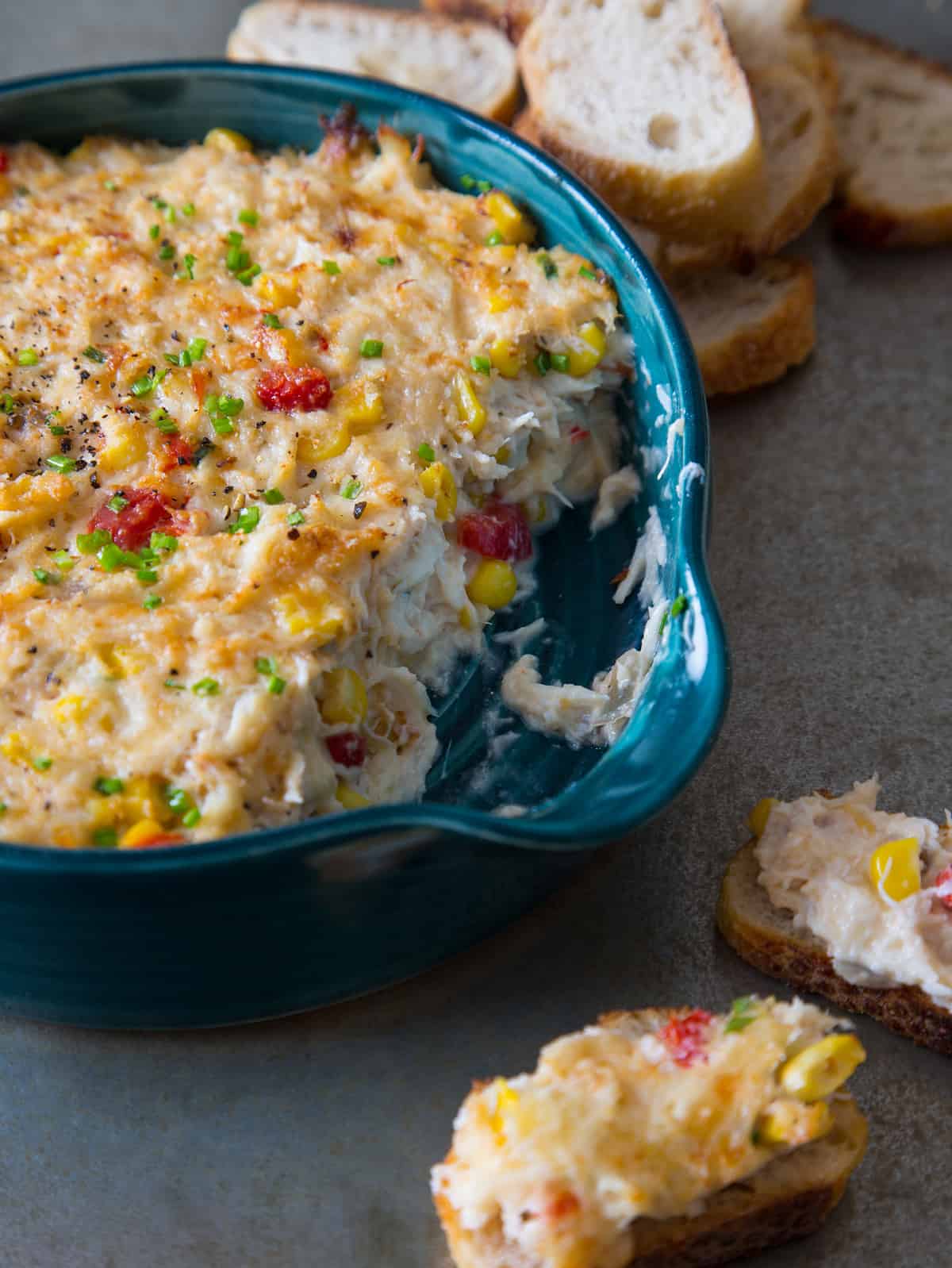 Hot Crab Dip Dip Recipe Spoon Fork Bacon