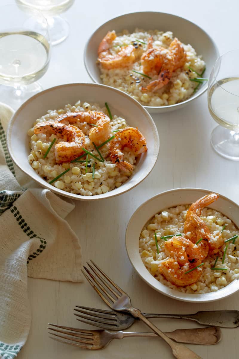 Sweet Corn Risotto with Cajun Shrimp | Spoon Fork Bacon
