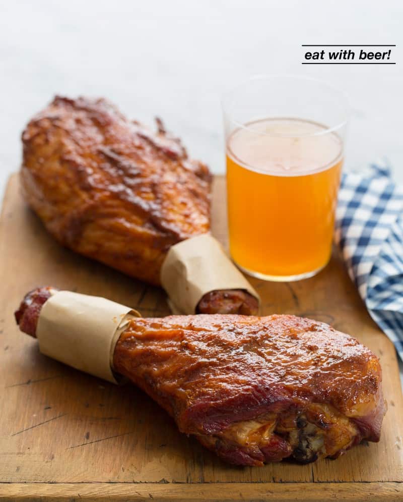 BBQ Turkey Drumsticks recipe Spoon Fork Bacon
