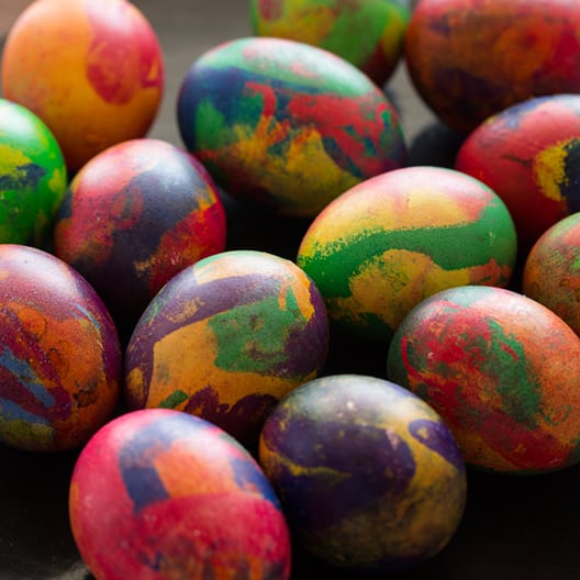 Painterly Dyed Easter Eggs | Spoon Fork Bacon