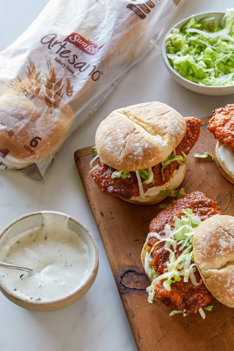 Baked Honey Hot Chicken Sandwiches | Spoon Fork Bacon