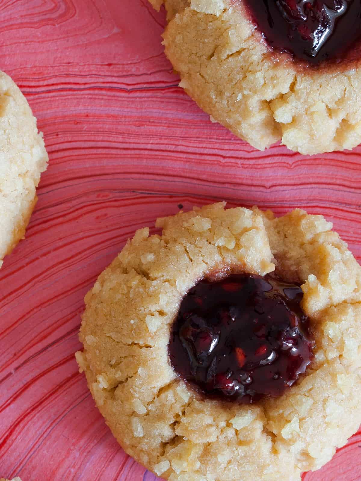 The Easiest Jam Thumbprint Cookies - Shaken Together