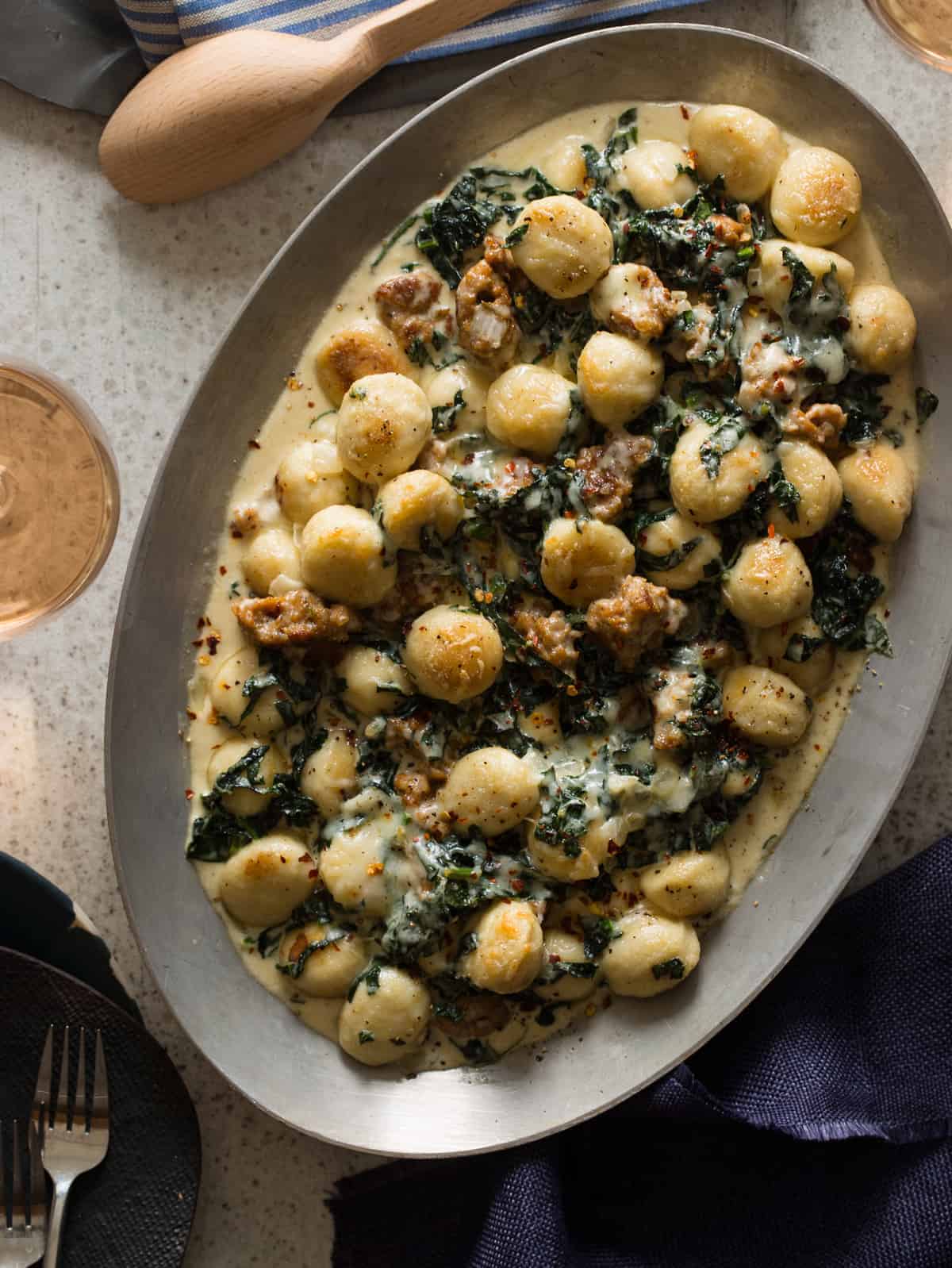 Baked Gnocchi with Kale & Sausage