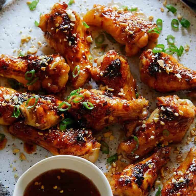 Sticky Honey, Garlic and Chile Glazed Chicken Drumettes