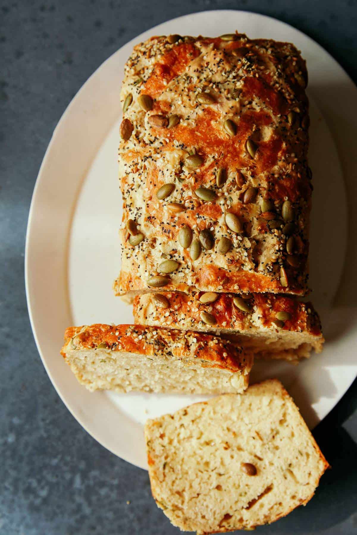 Cheesy Herb Beer Bread - Spoon Fork Bacon