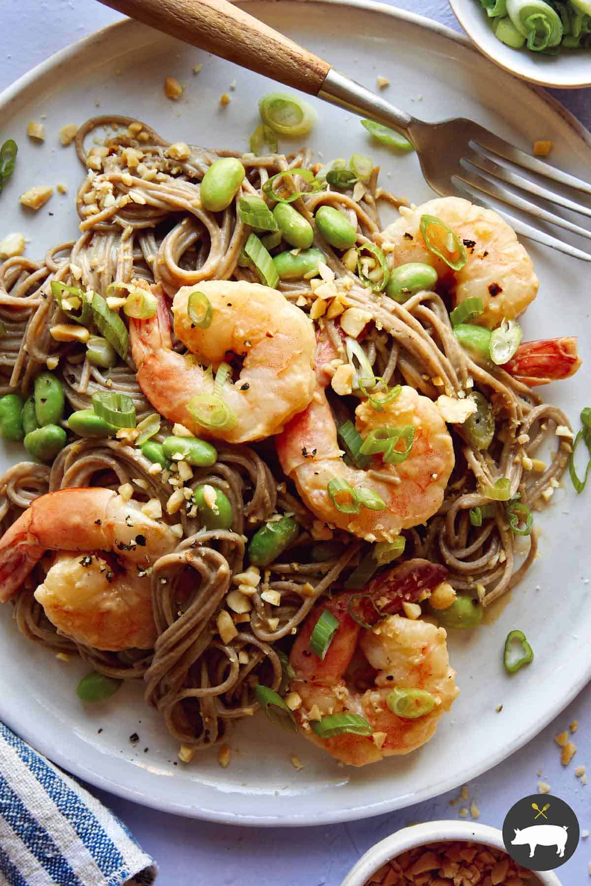 Soba Noodles with Shrimp