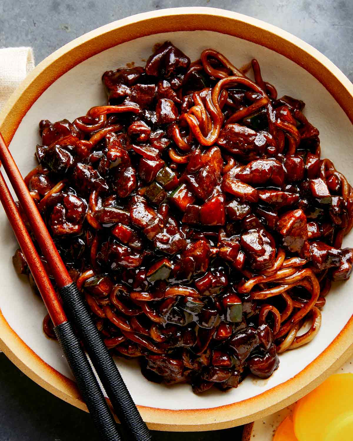 Jajangmyeon (Noodles with Black Bean Sauce) - Spoon Fork Bacon