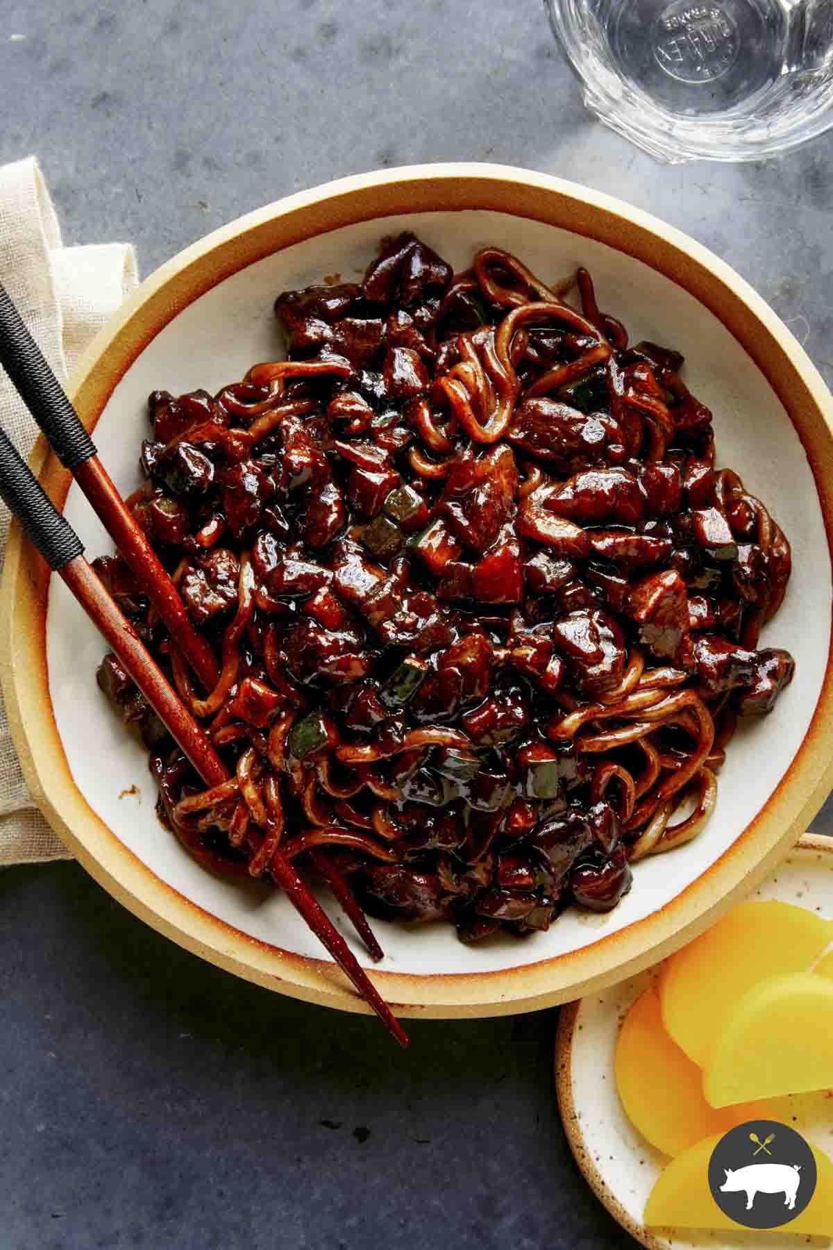 Jajangmyeon (Noodles with Black Bean Sauce) - Spoon Fork Bacon