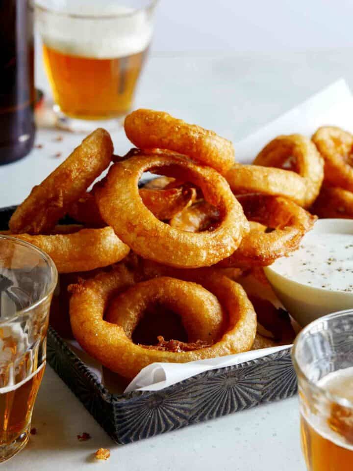 Beer Battered Onion Rings | Spoon Fork Bacon