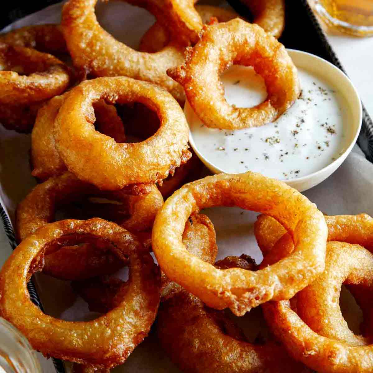 Beer Battered Onion Rings | Spoon Fork Bacon