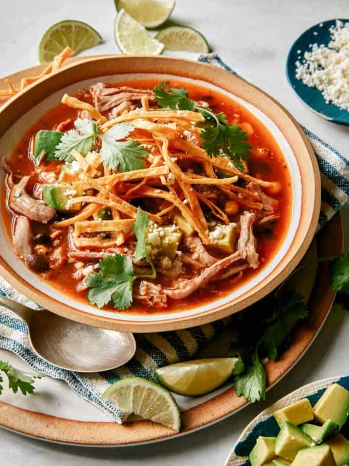 Carnitas Tortilla Soup - Spoon Fork Bacon