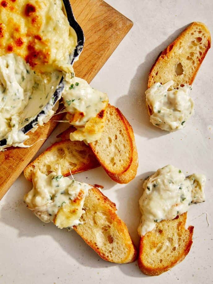 Baked Garlic Bread Dip - Spoon Fork Bacon