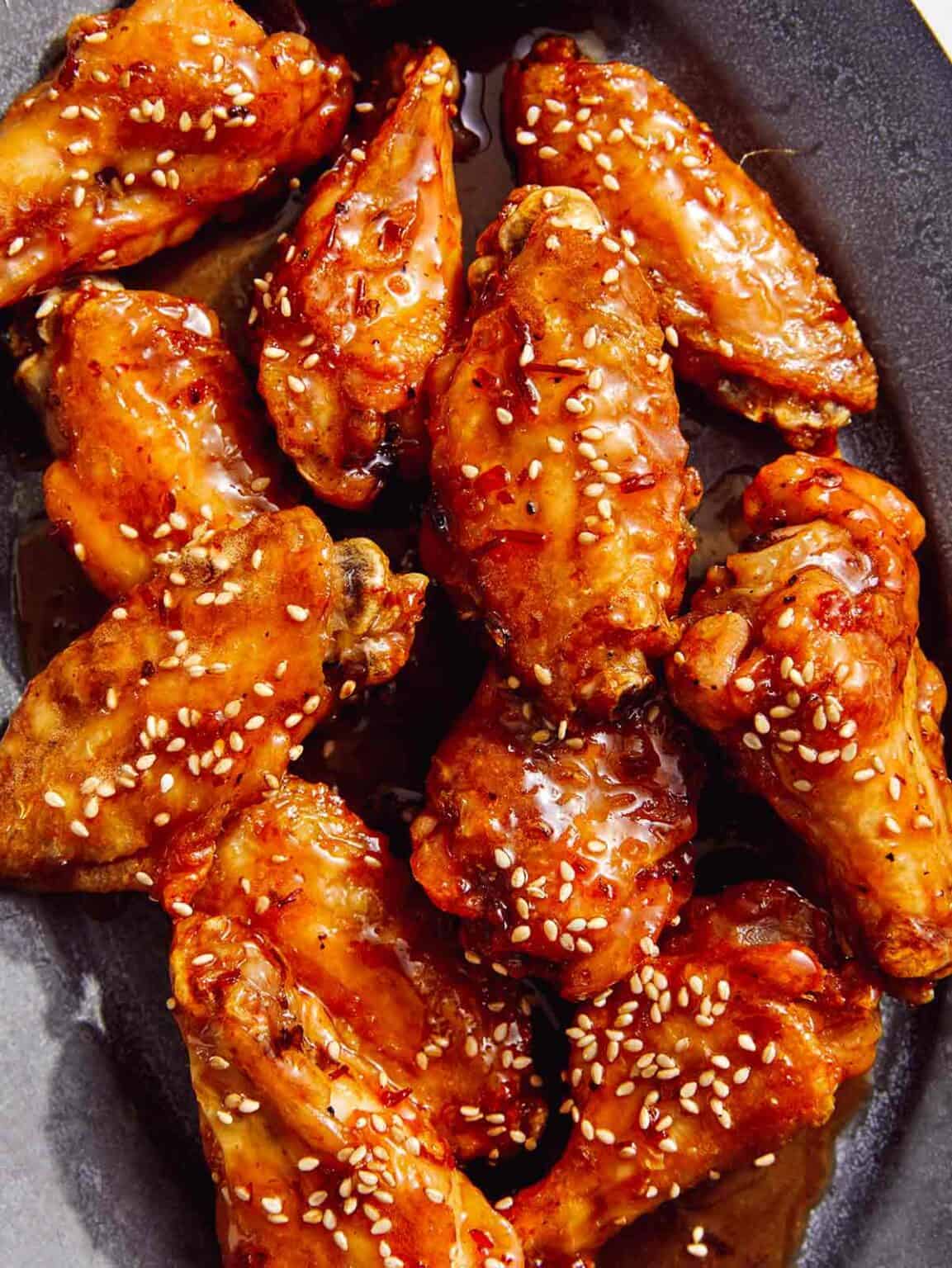 Spicy Honey Butter Air Fryer Wings - Spoon Fork Bacon