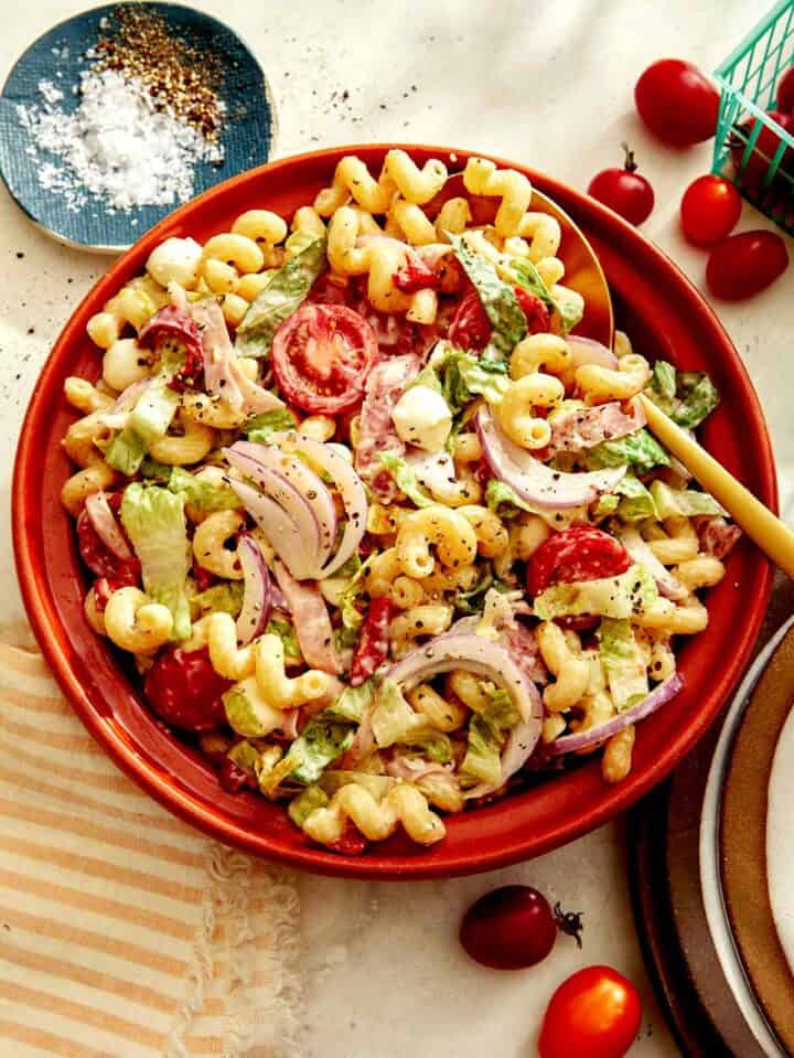 Grinder Pasta Salad - Spoon Fork Bacon