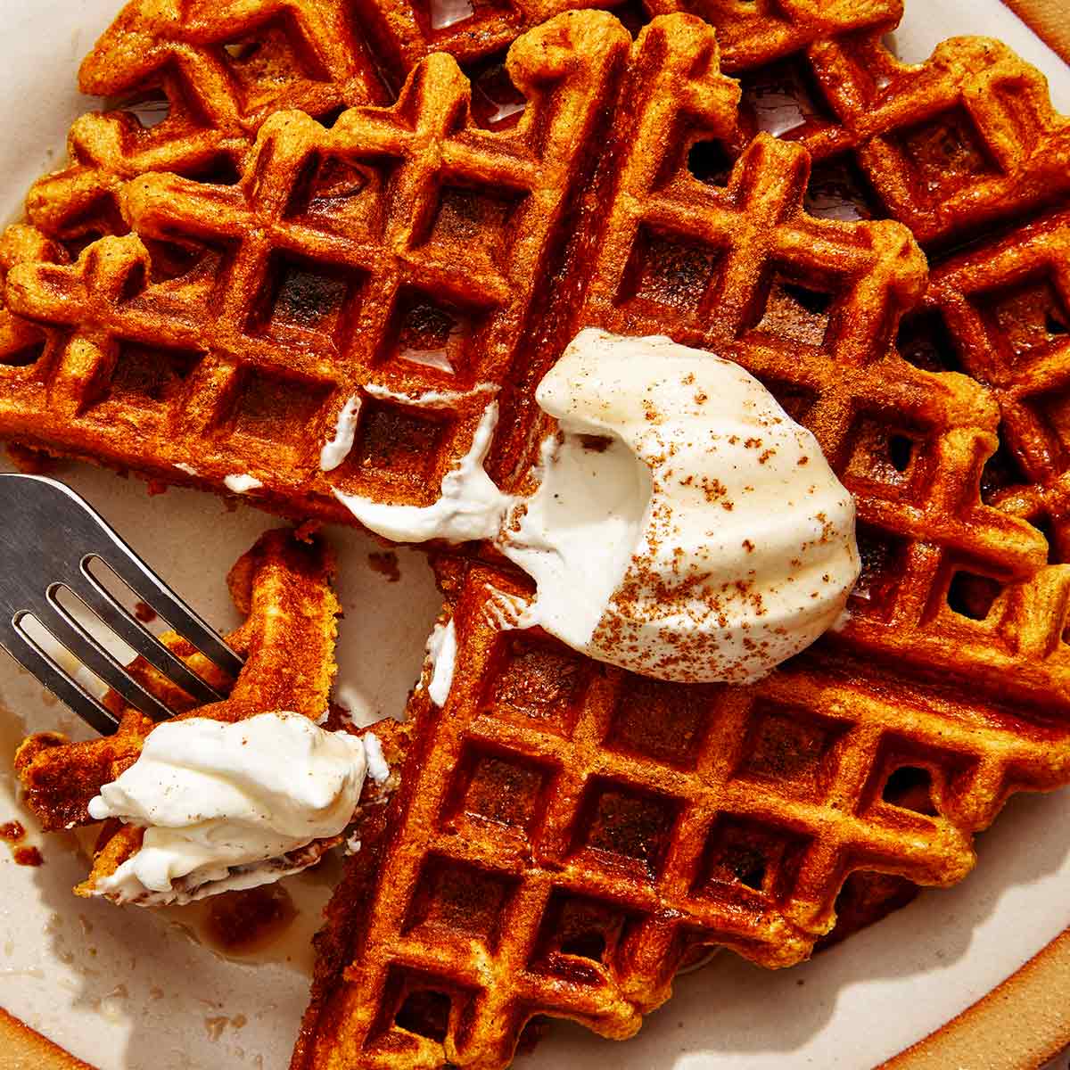 Spiced Gingerbread Waffles - A Beautiful Mess