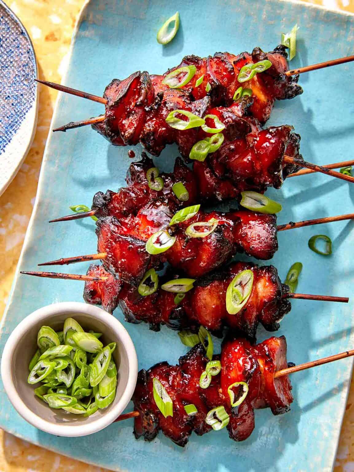 Honey Garlic Chicken Skewers (Air Fryer Recipe) - Spoon Fork Bacon