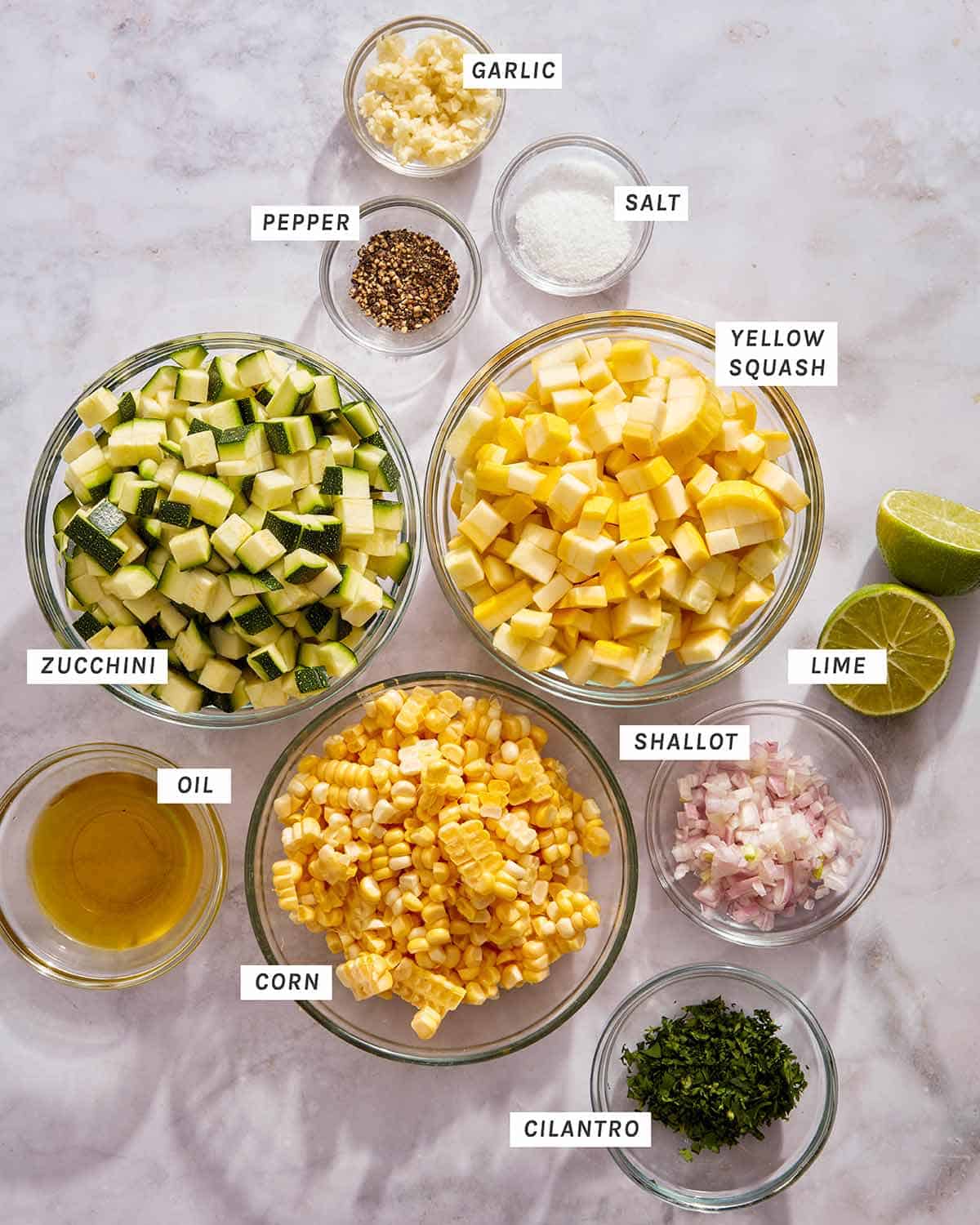 Vegetarian taco filling ingredients. 