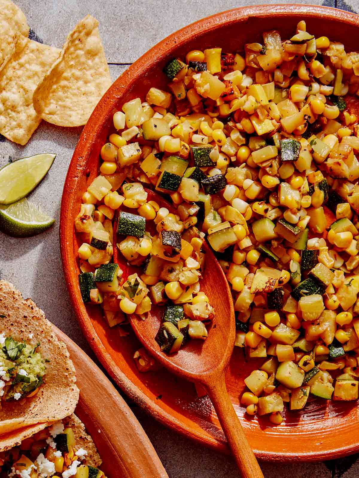 Vegetarian taco recipe filling in a bowl. 